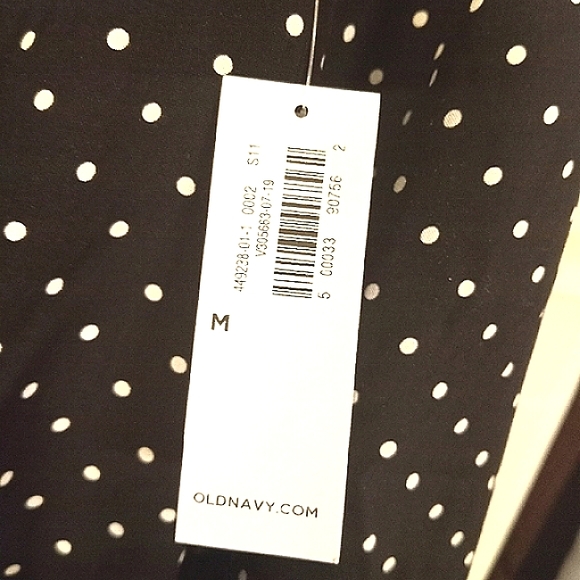 NWT Old Navy Women's long sleeve polka-dot tunic top Size Medium - Picture 3 of 5